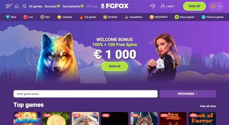 Fgfox gratis spelcode  100% op til 1000 EUR + 100 FS